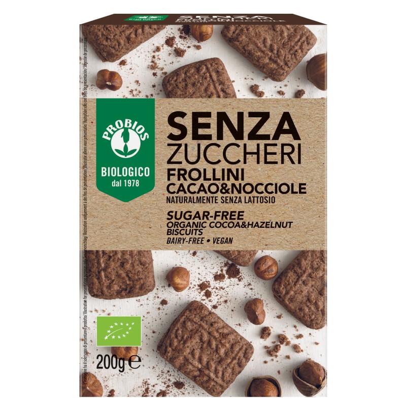 ECO Biscuiti cu alune si cacao, fara zahar, 200g